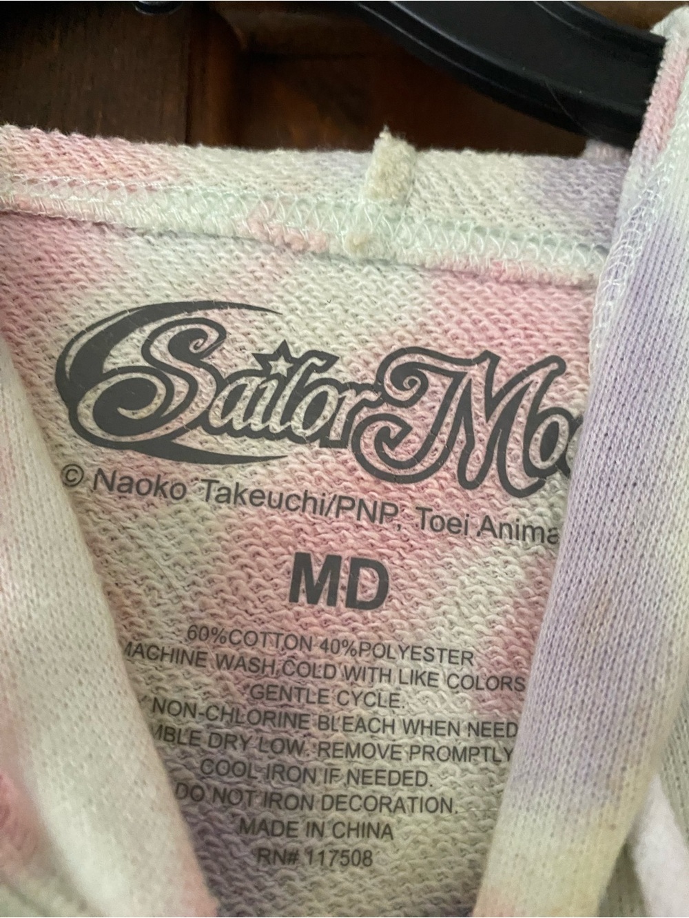 Sailor Moon Pastel Tie-Dye Cropped Hoodie - Picture 2 of 2